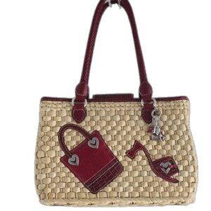 Brighton Leather & Straw Bag